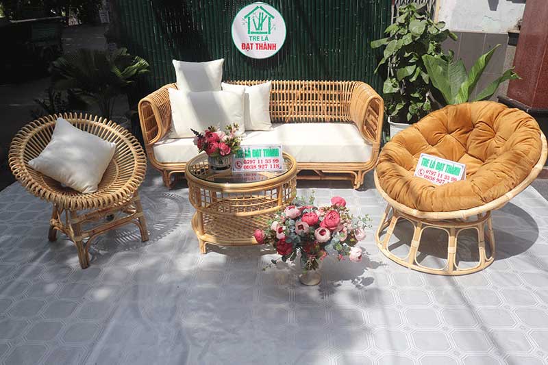 Bàn Ghế Mây Phòng Khách - BGMPK018